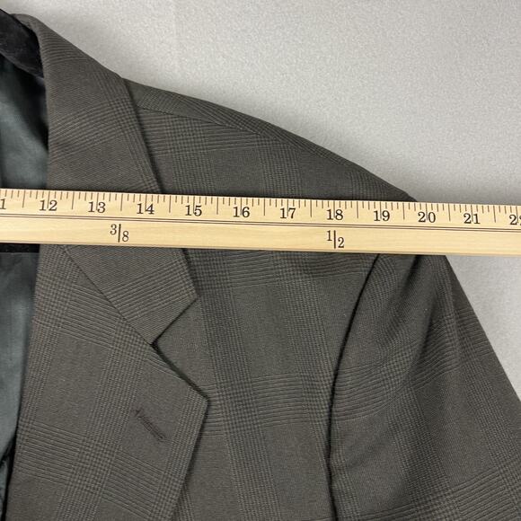 Kilburne and Finch Mens 2 Piece Suit Blazer 43R Brown Gray Plaid Pants 34x28 - Picture 10 of 16